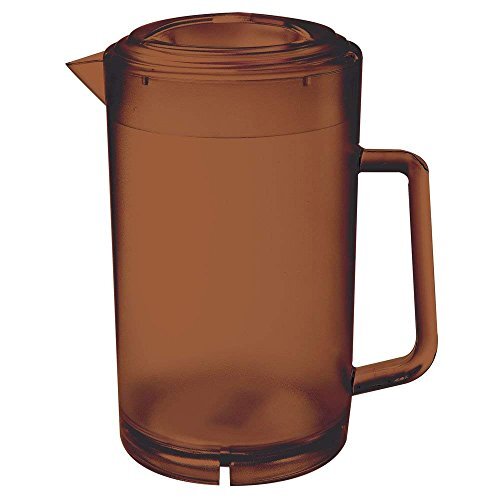 G.E.T. BPA-Free Shatterproof Plastic Ice Tea Pitcher with Lid, 2 Quart (64 Ounce), Amber, 1 Pack